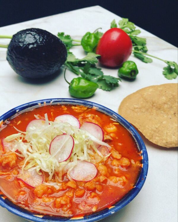 Pozole Rojo con todo